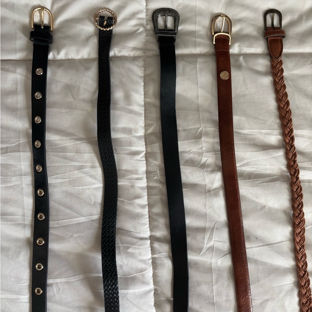 Set of Black and Brown Belts